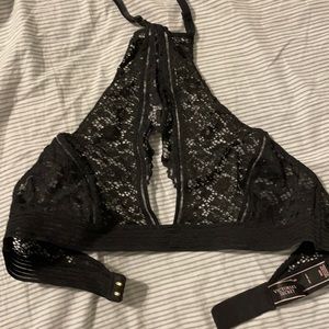 Victoria’s Secret Black lace halter type lace bra